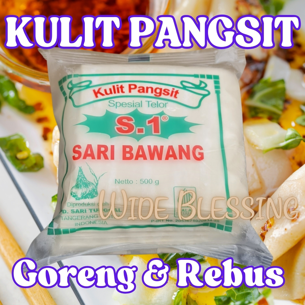 

Kulit Pangsit S.1 Sari Bawang Special Telur 500 Gram - Rebus & Goreng 500Gram - Spesial 500gr