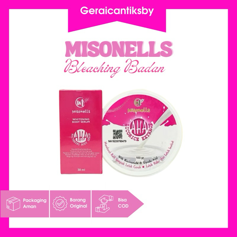 BLEACHING BADAN MISONELLS ORIGINAL-AHA MISONELLS-bleaching pemutih badan bpom