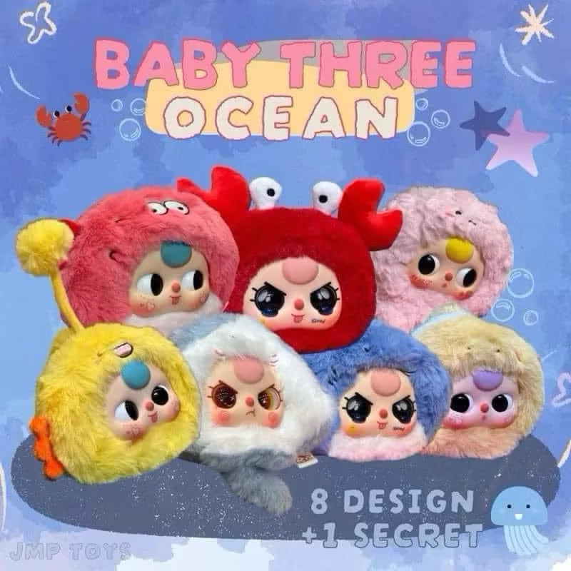 READY STOCK Baby Three Romantic Ocean series Vinyl Face Plush
