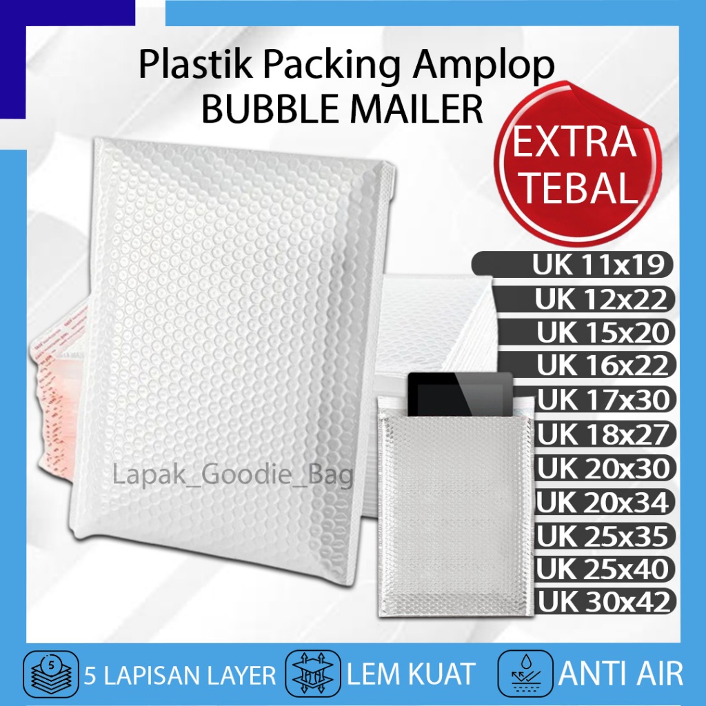 

Bubble Wrap Plastik Packing Olshop AMPLOP BUBBLE MAILER Putih White Premium Bungkus Pelastik Paket Usaha Online Shop Polymailer