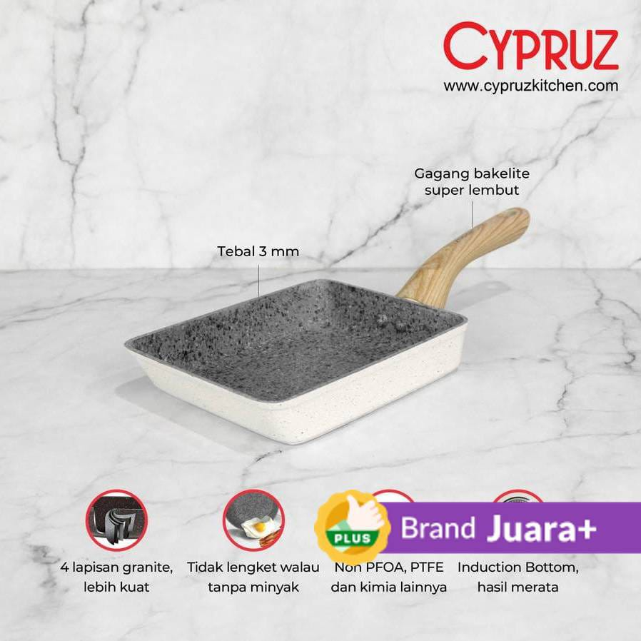CYPRUZ Tamagoyaki Pan Wajan Tamagoyaki