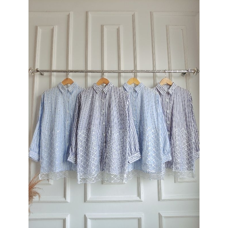 BLOUSE KATUN BORDIR LENGAN PANJANG/BLOUSE WANITA KEKINIAN