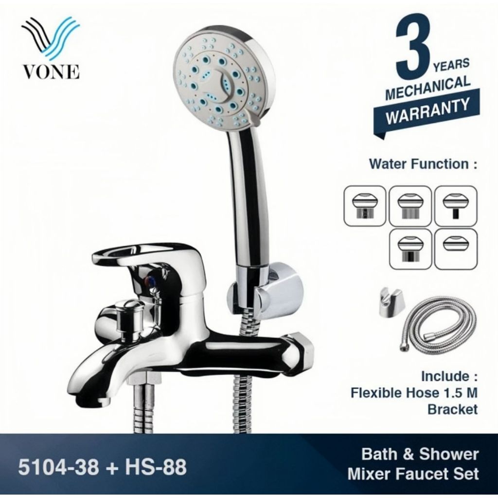 KRAN VONE 5104-38 BATHTUB S/L+ HS-88