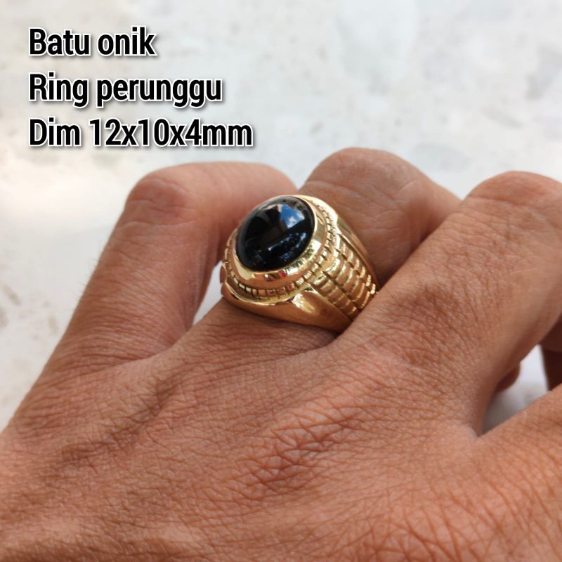 CINCIN PRIA BATU ONIK KECIL RING PERUNGGU SUPER