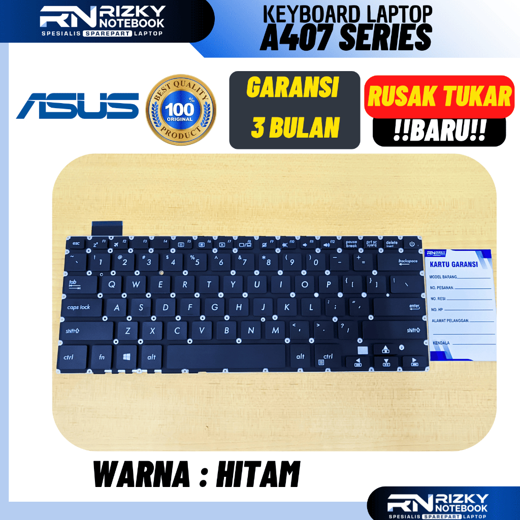 ( ORI 100%) Asus A407 A407M A407MA A407U A407UA X407 A407UB A407UF Original Keyboard LAPTOP