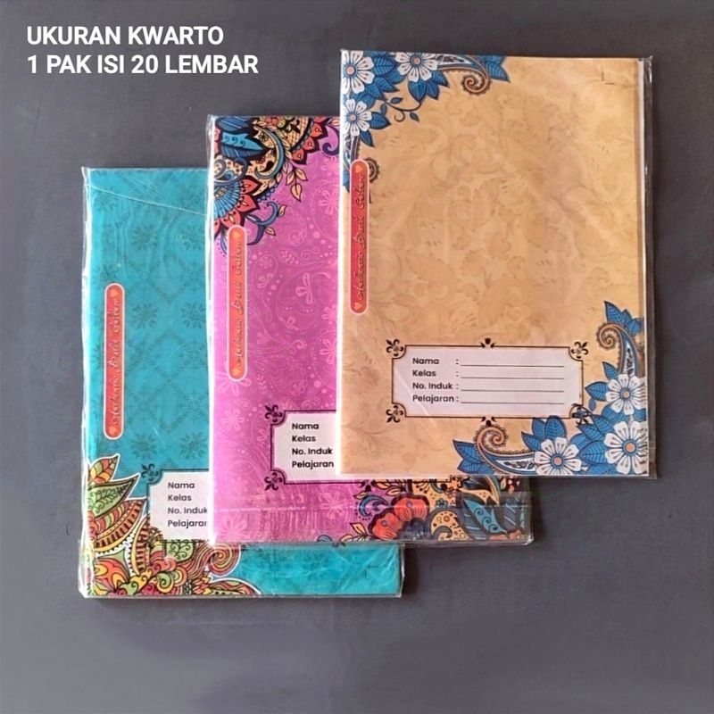 

1 Pak Sampul Buku Tulis BATIK Kwarto Isi 20 Lembar JENIA ( 8 Pilihan Warna )