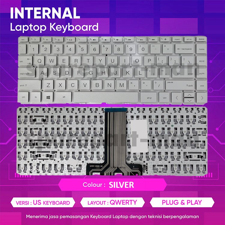 Keyboard for HP 14s-dk 14s-dk0023au 14s-dk1506au 14s-dk1507au 14s-dk0076au Ori