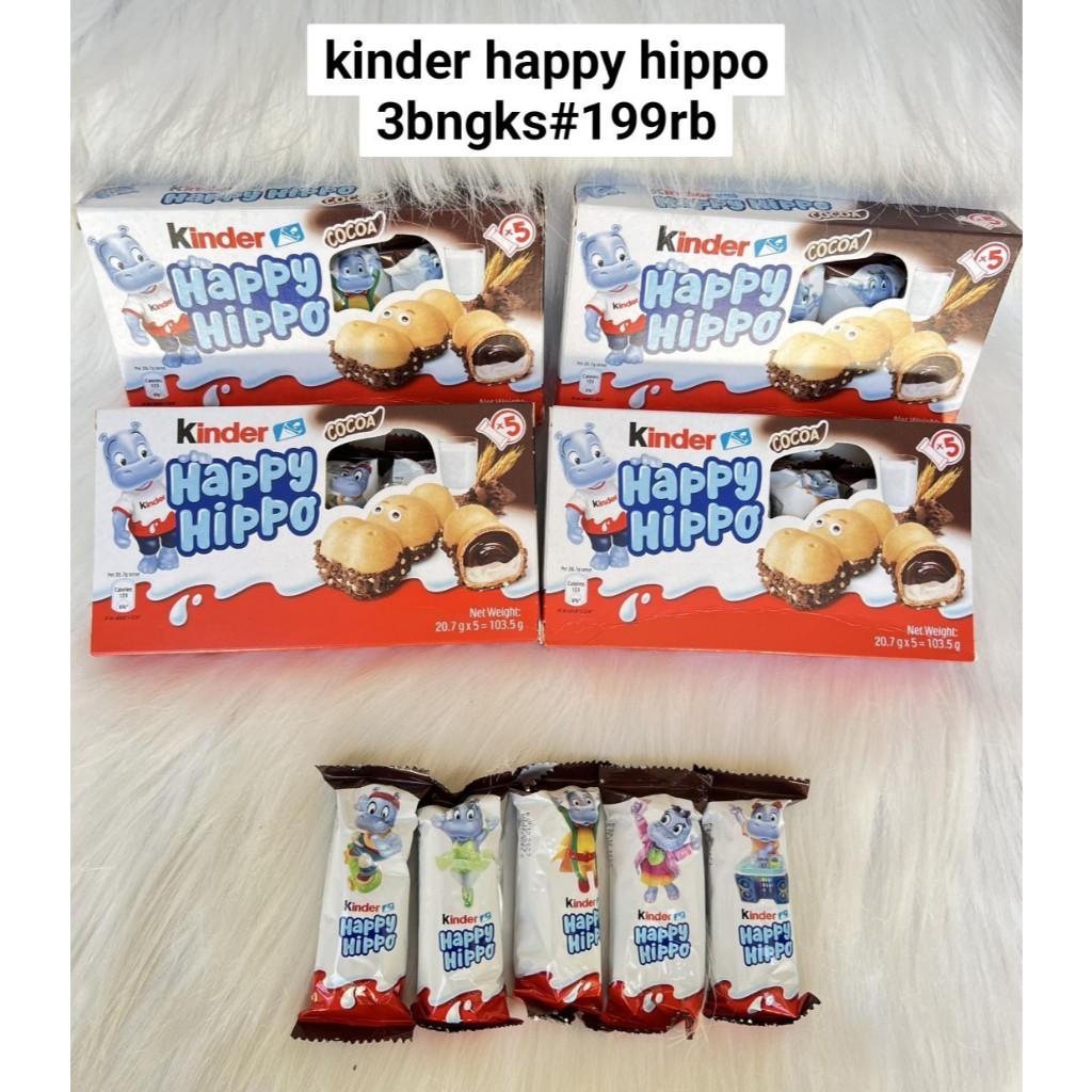 

Coklat KINDER Happy Hippo Cocoa Creme isi 5pcs - Terenak Termurah