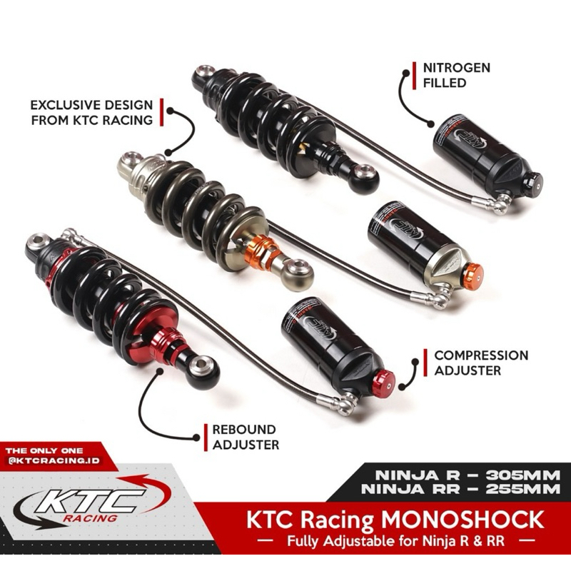 MONOSHOCK NINJA SS / R / RR KTC RACING - SHOCK BELAKANG NINJA R / RR