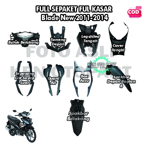 Full Set Sepaket Full Cover Body Kasar Blade New 2011-2014