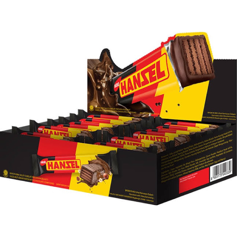 

Nabati Hanzel Wafer Cokelat Hazelnut 288g 1 Box Isi 12 Pcs