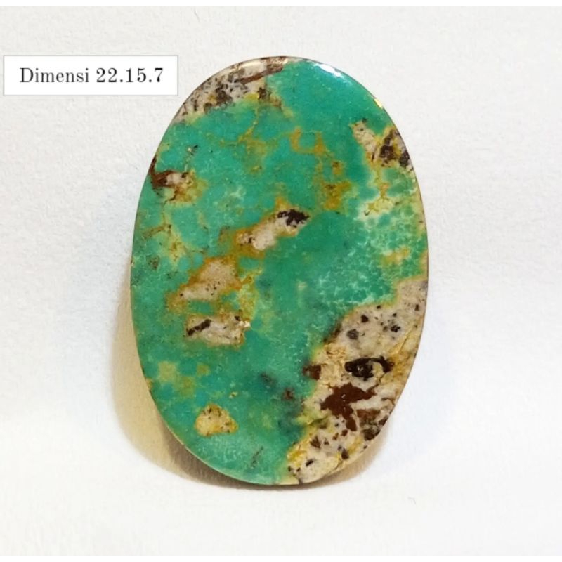 Batu Pirus Persia Hijau Serat Emas Top Item