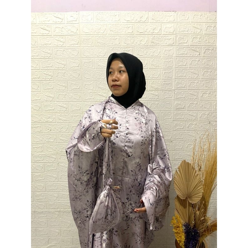 MUKENA TERUSAN ABAYA SILKY/MUKENA MINI TRAVELING/MUKENA ABAYA DEWASA/MUKENA PARASUT KOREA SILKY/MUKE