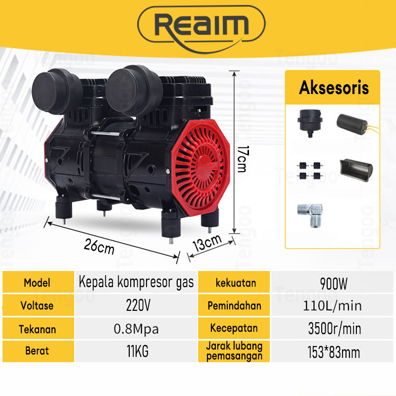 REALM air compressor Kepala Kompresor Angin Mesin Kepala Kompresor Angin Listrik Direct Compresso