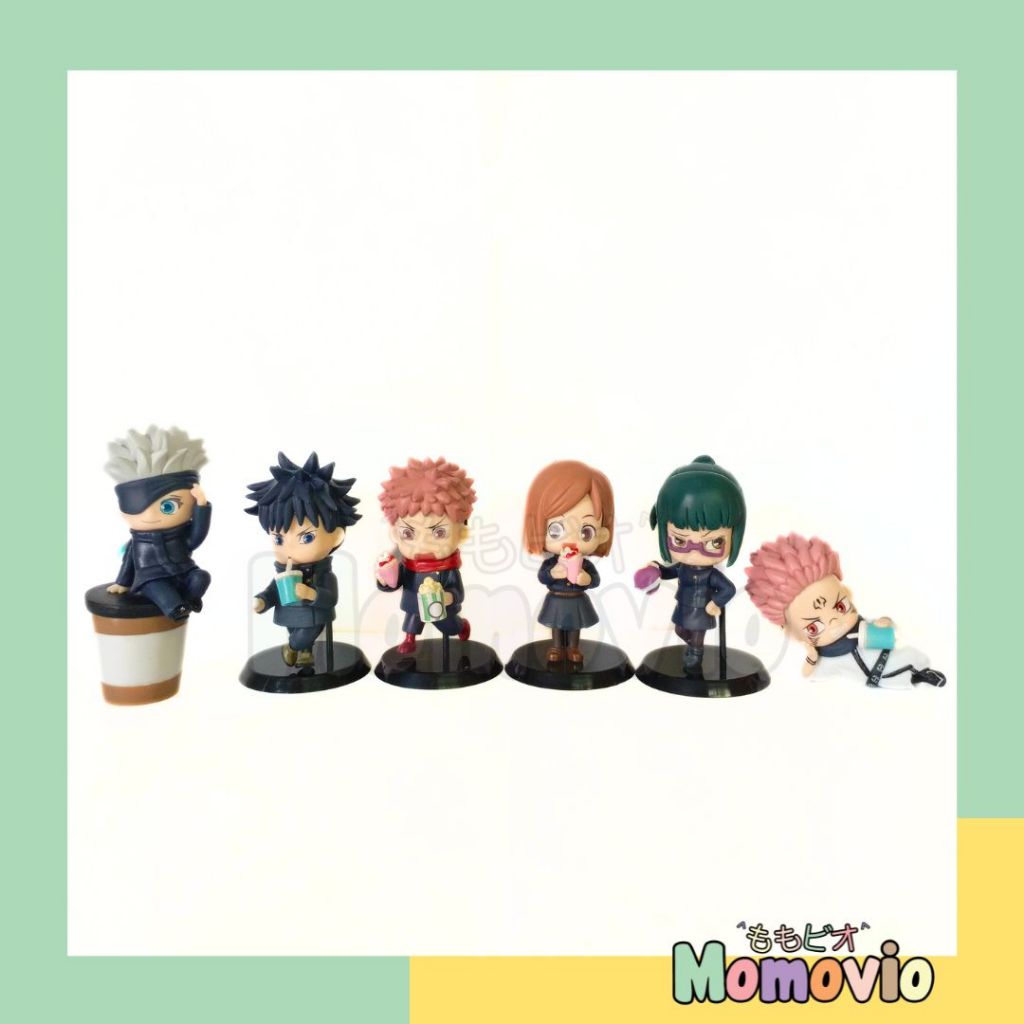 Jujutsu Kaisen Chibi Drink Action Figure Gojo Megumi Sukuna Nobara Yuji Maki Zenin