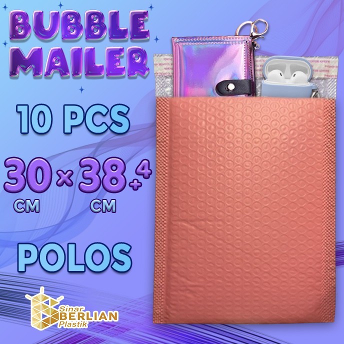 

Amplop Bubble Mailer Wrap Polos Pink Premium Quality 30x38+4 - 10PCS