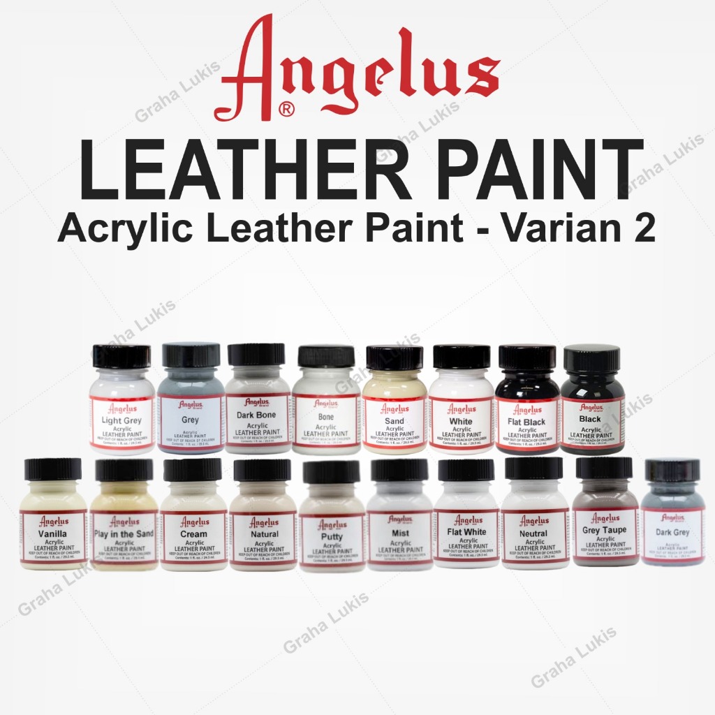 

Angelus Acrylic Leather Paints 1oz (Varian 2) WHITE / BLACK / CREAM / GREY