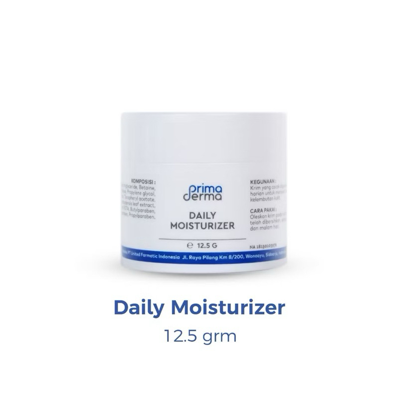 PRIMADERMA Daily Moisturizer Cream pelembab dan nutrisi sebelum Cream Siang atau Malam ORIGINAL BERI