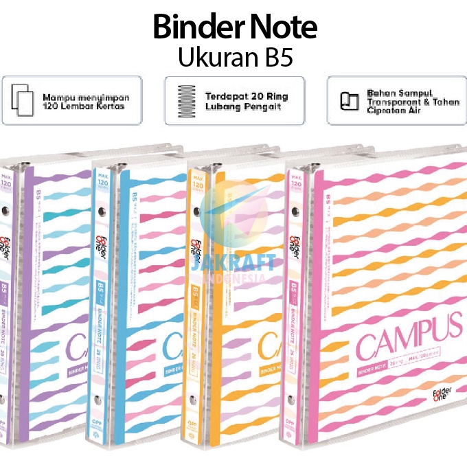 

KP8 1 Set Binder Note B5 FOLDER ONE 26 Ring Bonus Index Divider Pembatas Kes Loose leaf