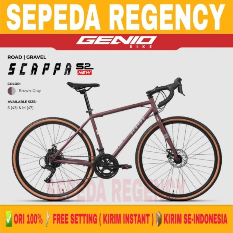 Sepeda Gravel GENIO SCAPPA S2 700C 18 Speed Road Bike