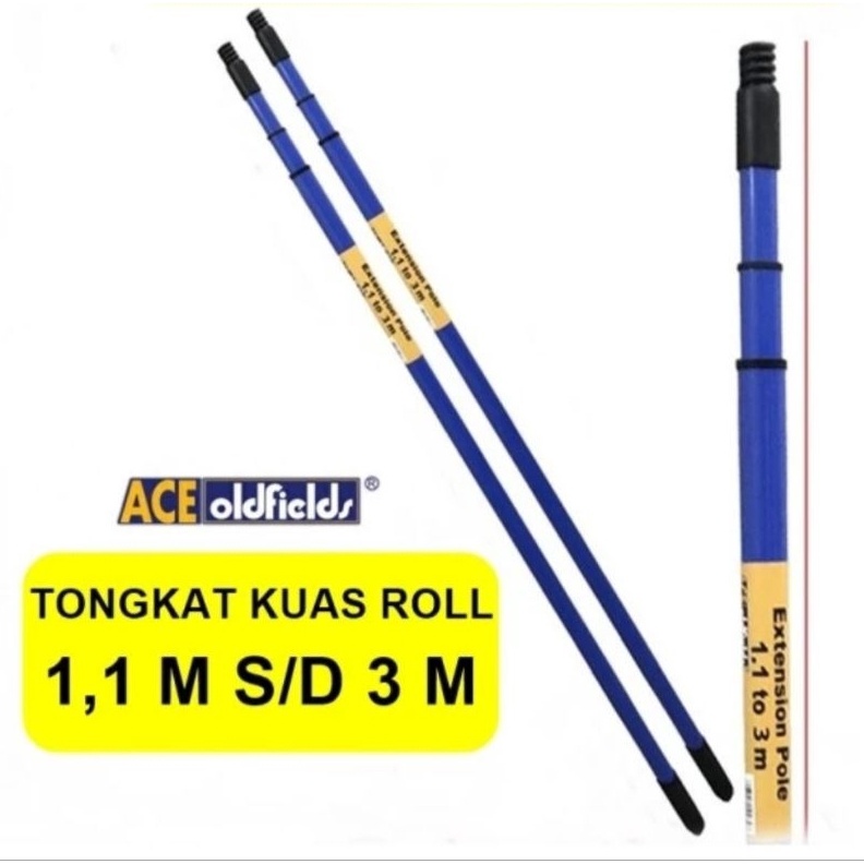 

KODE U66I Tongkat kuas rol cat 11mt3mt aceoldfieldsextension pole steel 3 metertongkat cat 3 meter ace