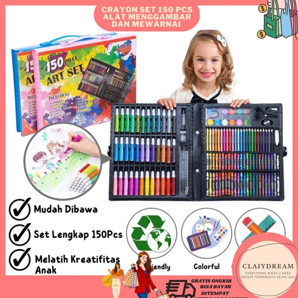 

Borong Sekarang CLAIYDREAM CRAYON SET 15PCS ALAT MENGGAMBAR MEWARNAI DAN MELUKIS