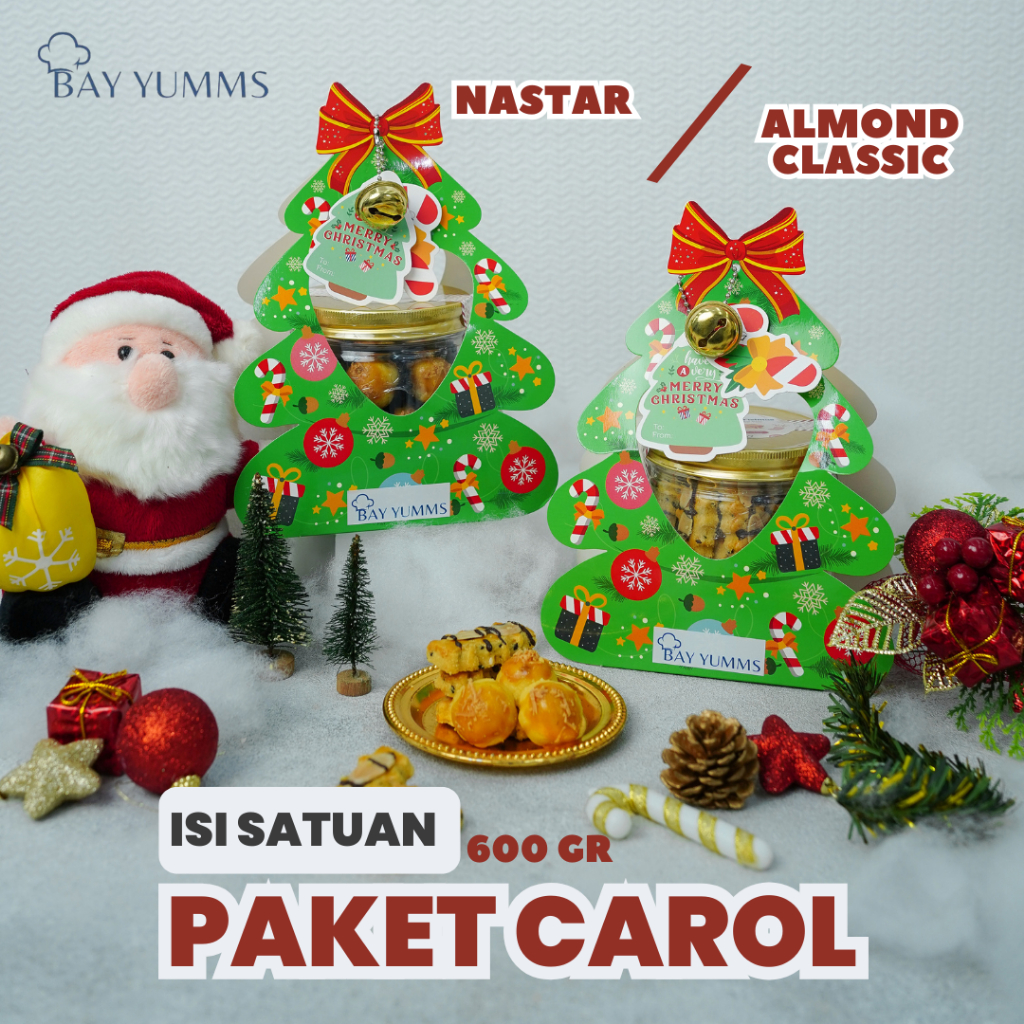 

PROMO Hampers NATAL /Paket Carol/ Christmas Gift / Paket Kue Kering/ Nastar dan Almond 600 gr