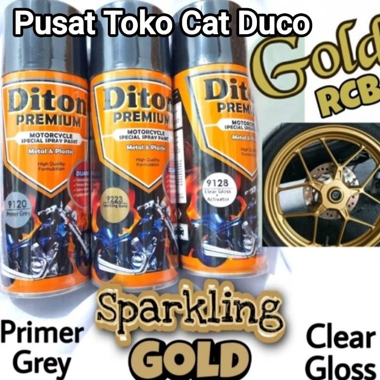 Top Brand  Cat Pylox Diton Premium Sparkling Gold Isi 391291239128 paket RCB Gold Diton premium 4cc 