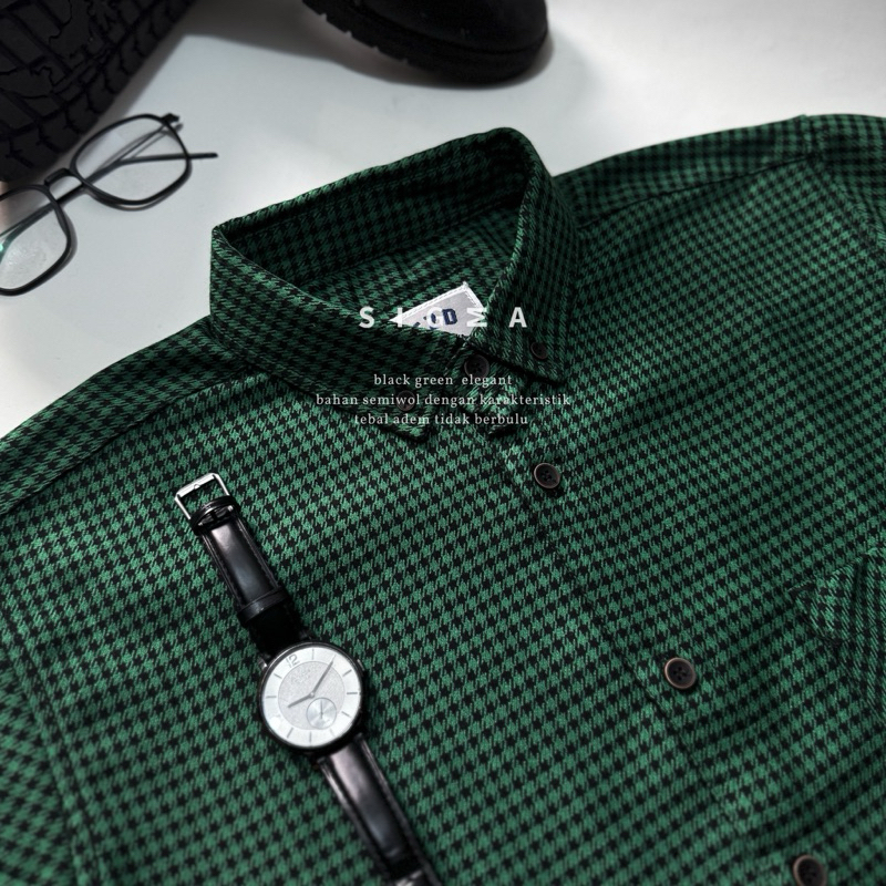 KEMEJA FLANEL F2D SEMI WOL PREMIUM ET 77
