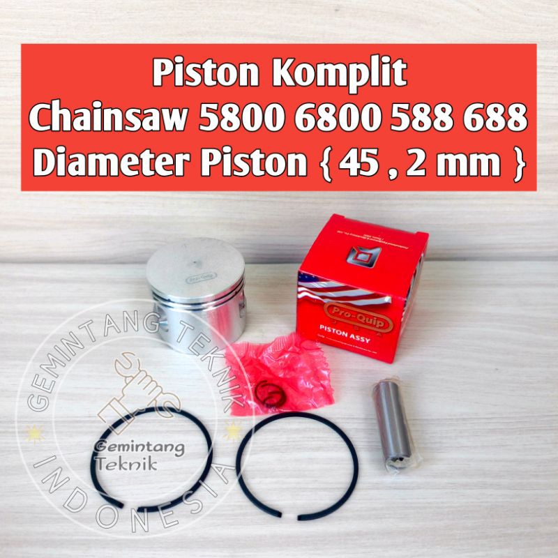 Piston Komplit Senso Mini 5800 6800 588 688 ( 45,2 mm) Merk PRO-QUIP ORIGINAL / Seher Komplit Chains
