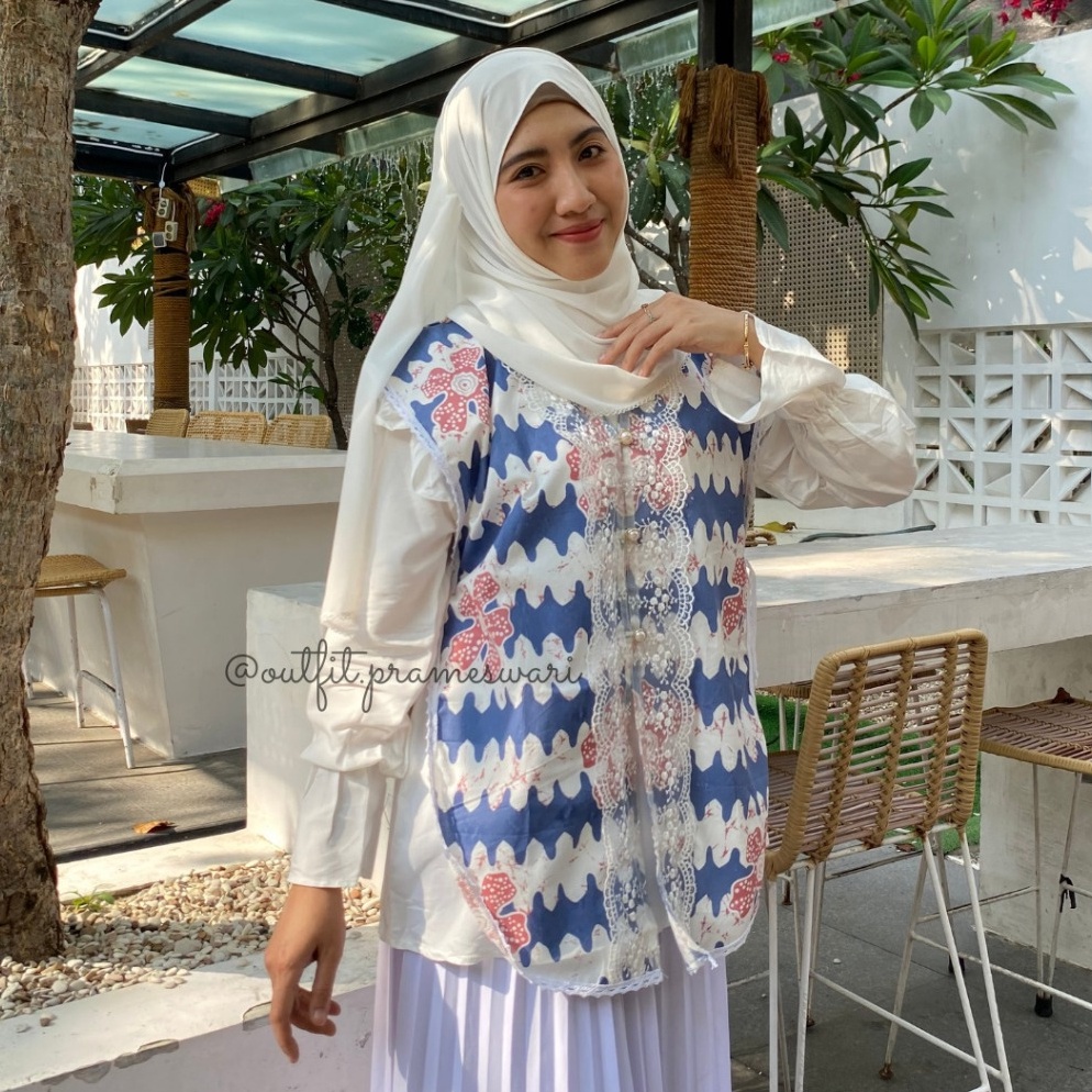 KODE K32C Aruna VestOuter WanitaVest Kondangan KekinianFashion Muslim KekinianVest Wanita BatikInspi
