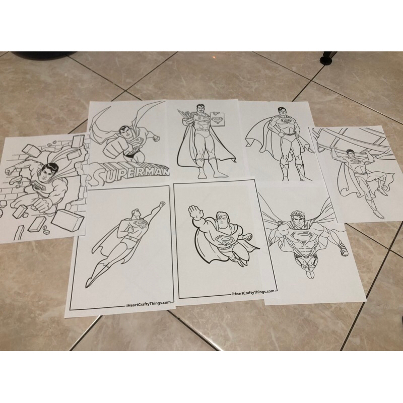 

Gambar Mewarnai Paket Superman Gambar Berbeda Beda Sketsa Buku Gambar Sd Tk Paud kertas Hvs