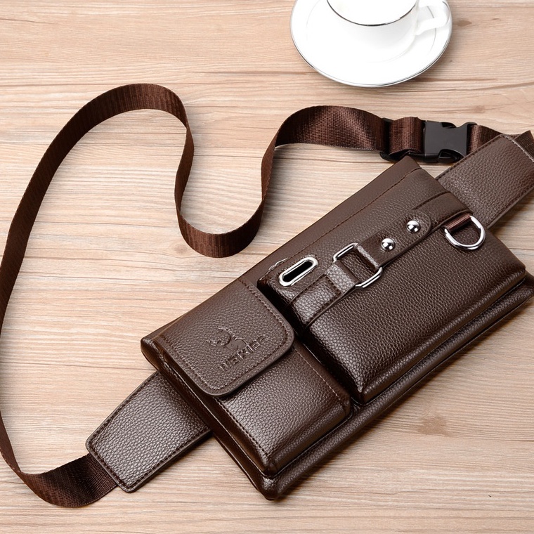 Model Terjamin Tas Selempang Pria Kulit 3 in 1 Multifungsi Original Weixier Waterproof Premium Impor