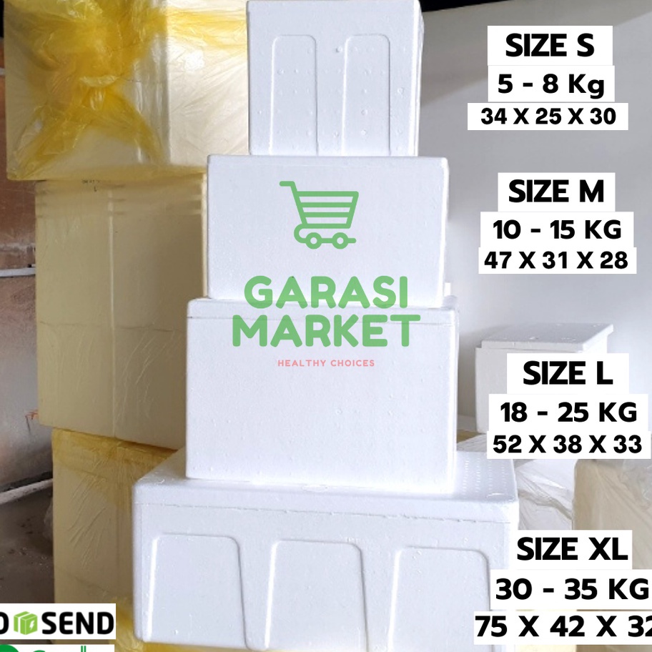 TERLARIS Box Stereofoam Gabus Styrofoam Busa Sterofoam Kotak Es Besar Tebal