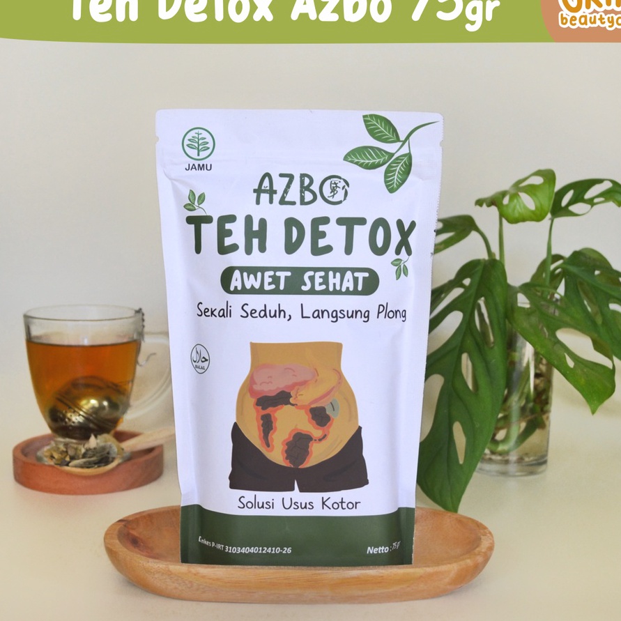 

BURUAN ORDER GAN AZBO Teh 13gr Halal LPPOM Teh Diet Herbal Melancarkan BAB Melancarkan Haid Toxin Detoks Teh Pelangsing Teh Daun Jati Cina Teh Hijau Teh Detoks Azalea Botanicals