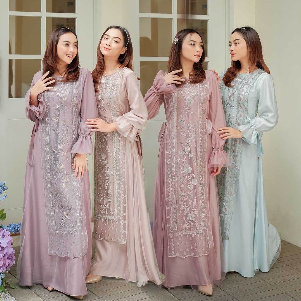 KODE Y1F Amira Dress Taro  Latte  Family Set Setelan Baju Couple Keluarga Muslim Lebaran izarabatik