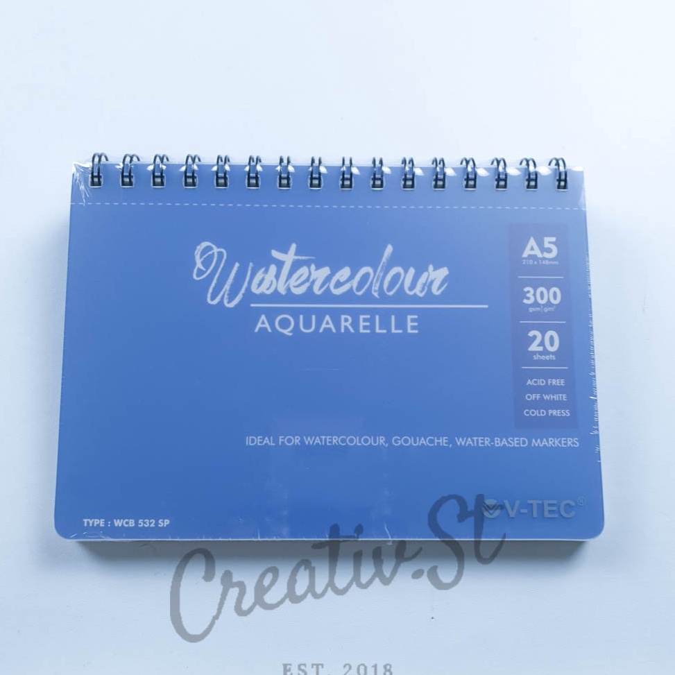 

KODE L17G VTEC Waterlor Book Spiral A5 3 Gsm Cold Pressed Wcb532Sp 21 Cm X 15 Cm
