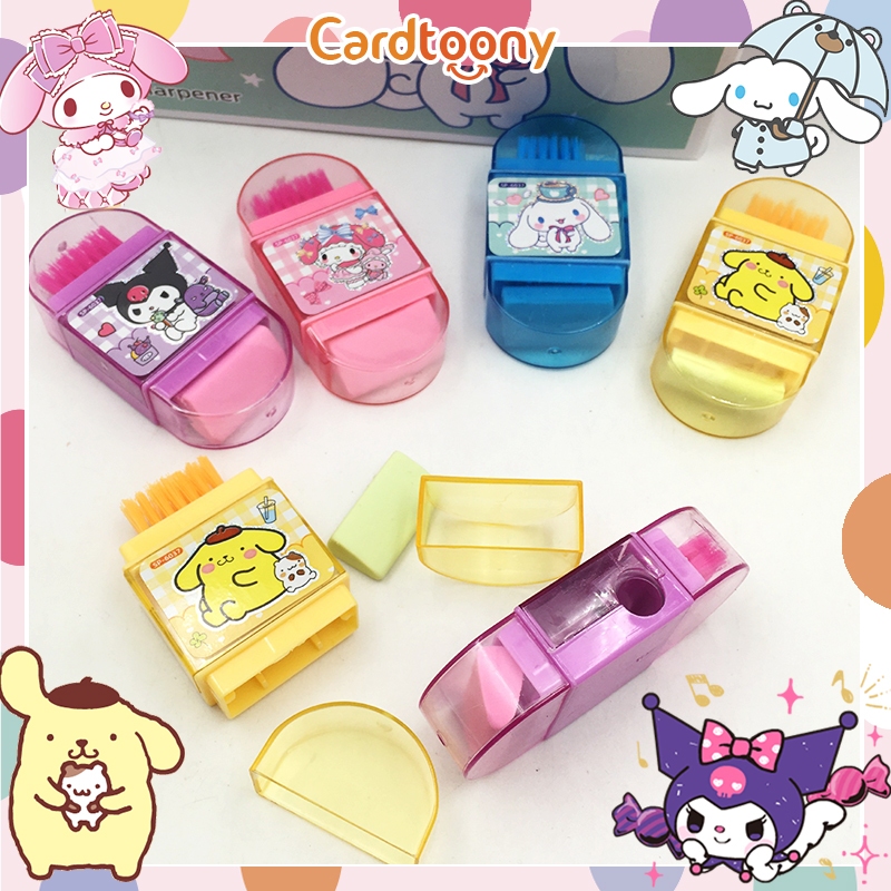 

Rautan + Penghapus + Sikat Mini 3in1 Lucu Imut Cute Eraser