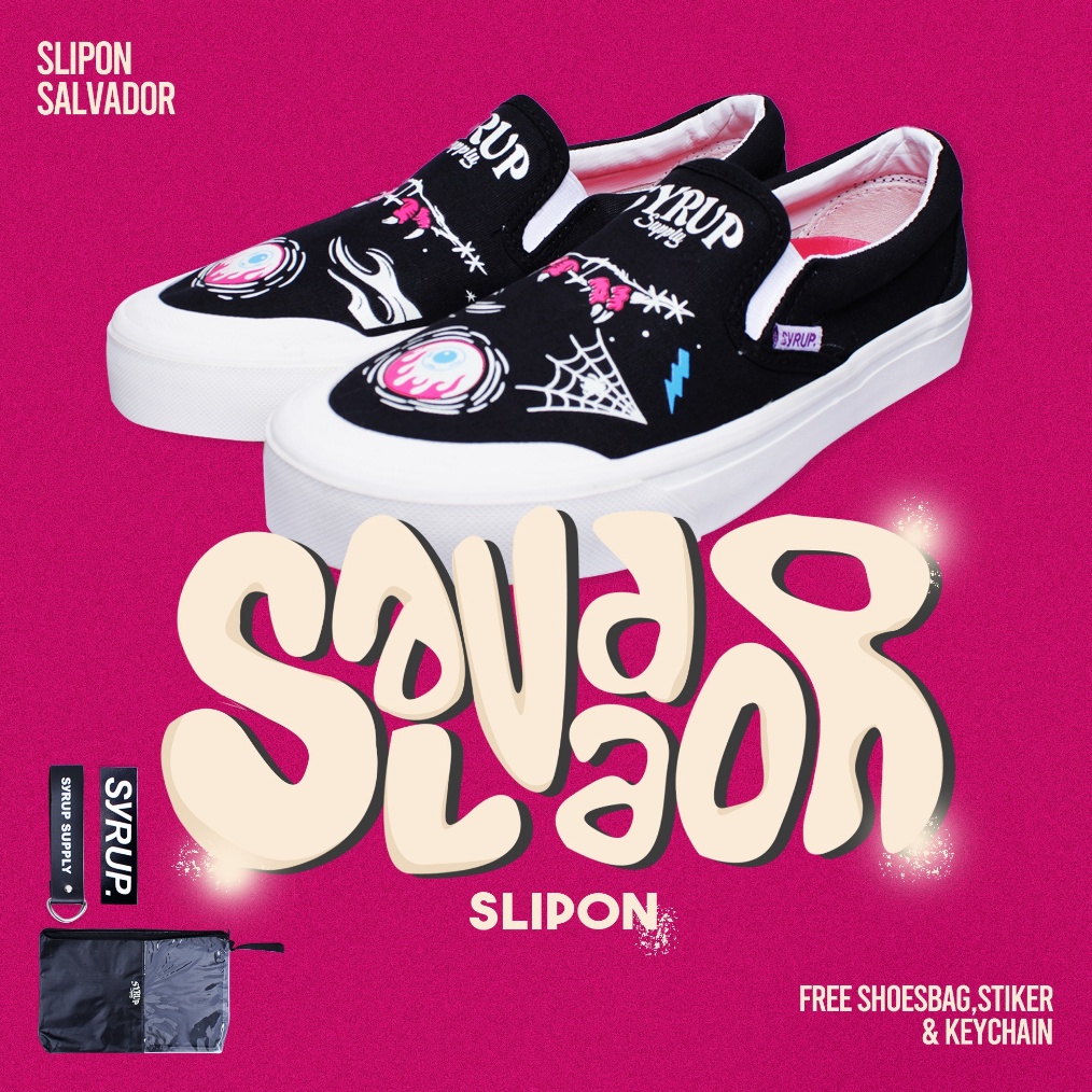 Syrup supply slip on Salvador sepatu slip on sneaker sepatu unisex