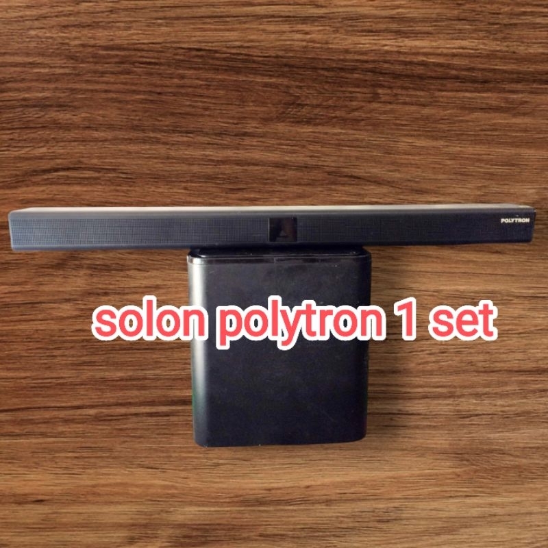 salon pasif polytron 1 set sounbar tinggal kasih power saja...