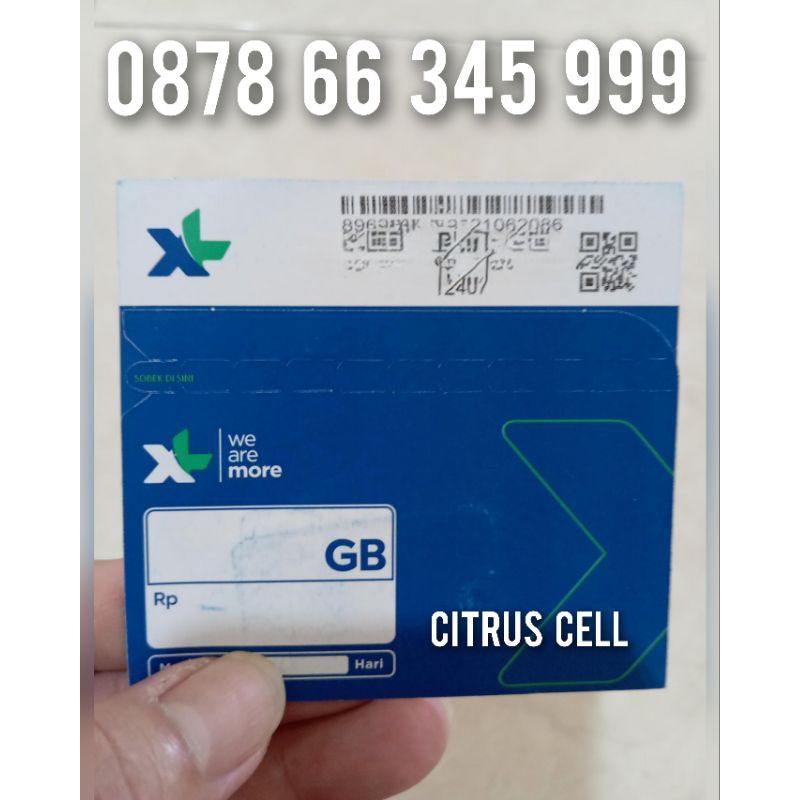 Kartu Perdana XL Axiata 4G 5G 12 Digit Nomor Cantik 0878 66 345 999