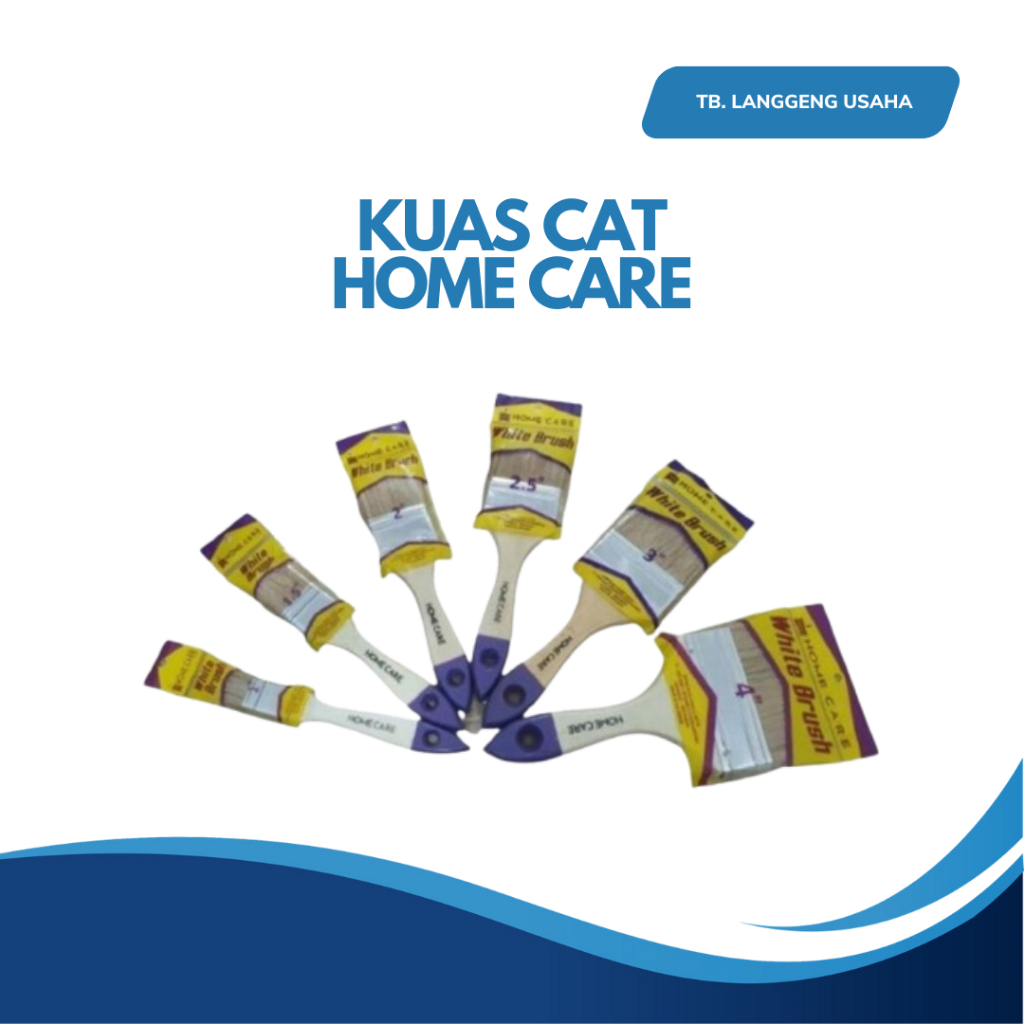 LU KUAS CAT HOME CARE WHITE BRUSH KUAS CAT TEMBOK DINDING PLAFOND GYPSUM GRC MINYAK KAYU BESI GAGANG