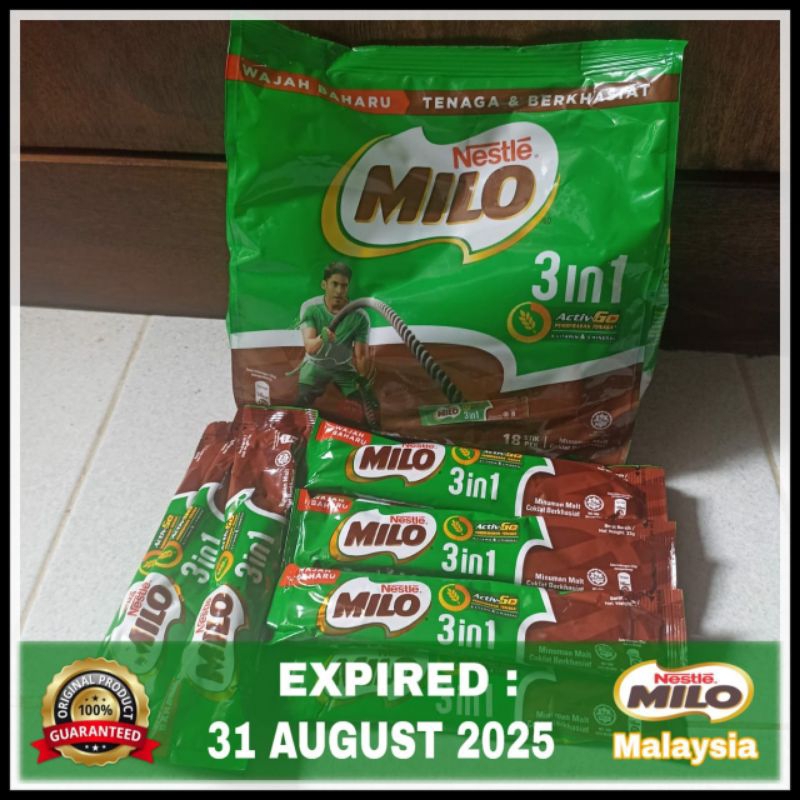

Milo Stick 3in1 Original Malaysia - Milo Malaysia - Harga Satuan