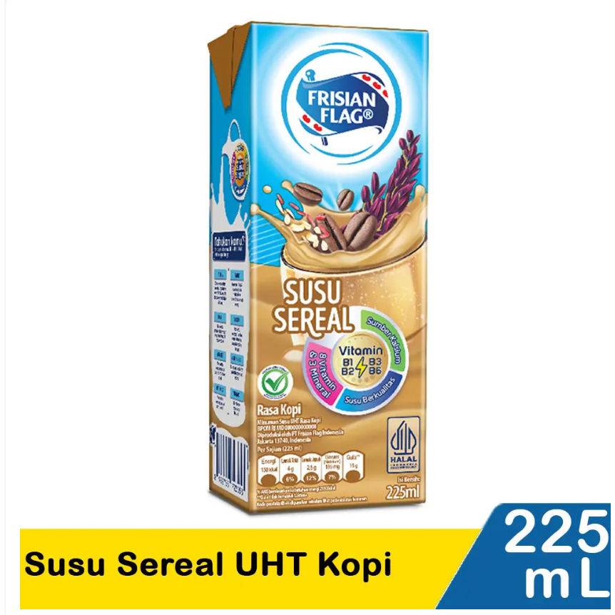 

Frisian Flag Susu Sereal Cair Uht Kopi 225 ml