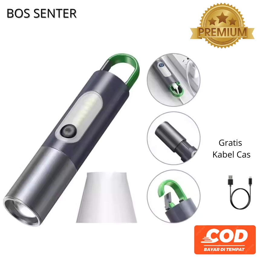 BOS SENTER MURAH PREMIUM  Senter UV Senter Berlkualitas LED ORIGINAL Import Awet Murah Senter Telesc