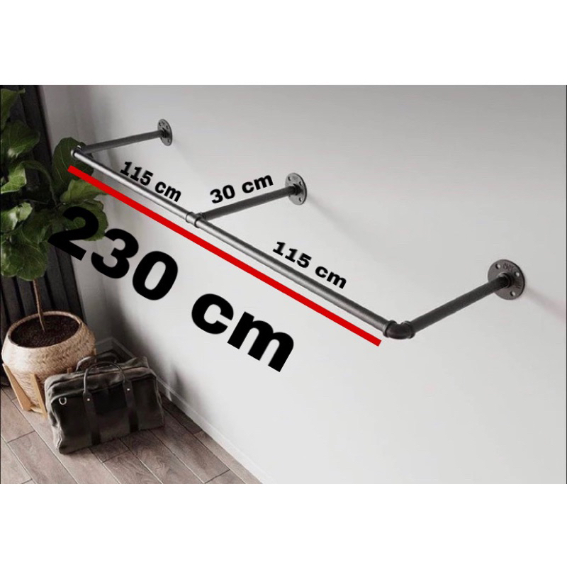 Gantungan baju/gantungan baju pipa/tiang gantungan baju/industrialis/