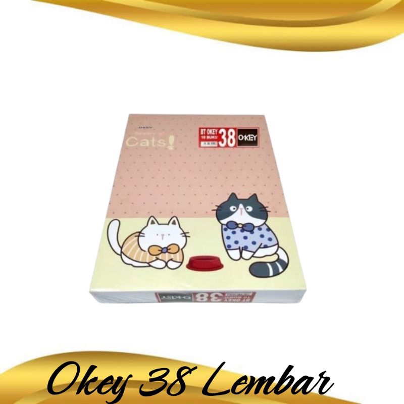 

Buku Tulis Okey 38 & 58 Lembar Isi 10 Buku (1 Pack)