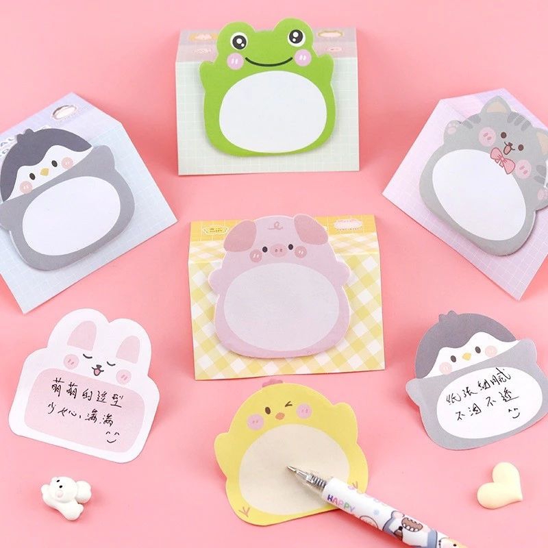 

STICKY NOTES KARAKTER HEWAN STIKER MEMO TEMPELAN KERTAS BENTUK HEWAN LUCU