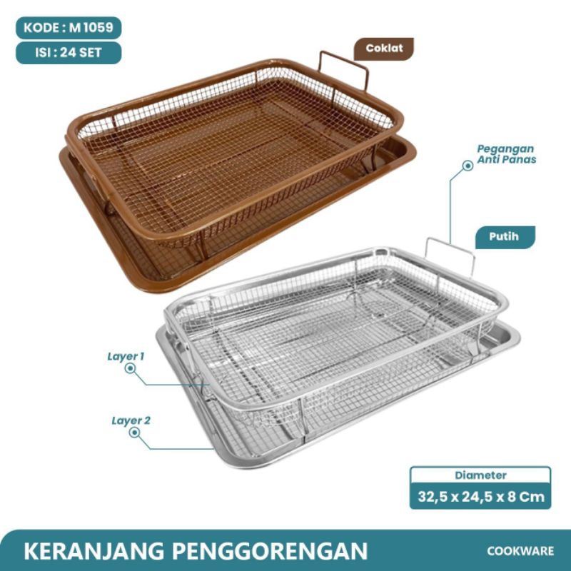 Tirisan minyak tirisan penggorengan peniris makanan