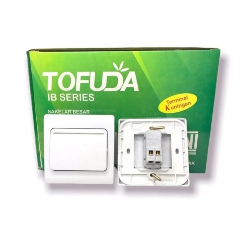 Saklar Engkel Tunggal IB OB Tofuda Pioline / Vyba T-801 Baut Tanam Luar Listrik